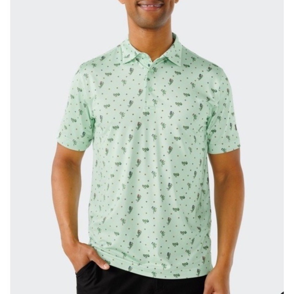 Waggle Men's The Real Dill Polo T-Shirt - Light Teal Green Medium